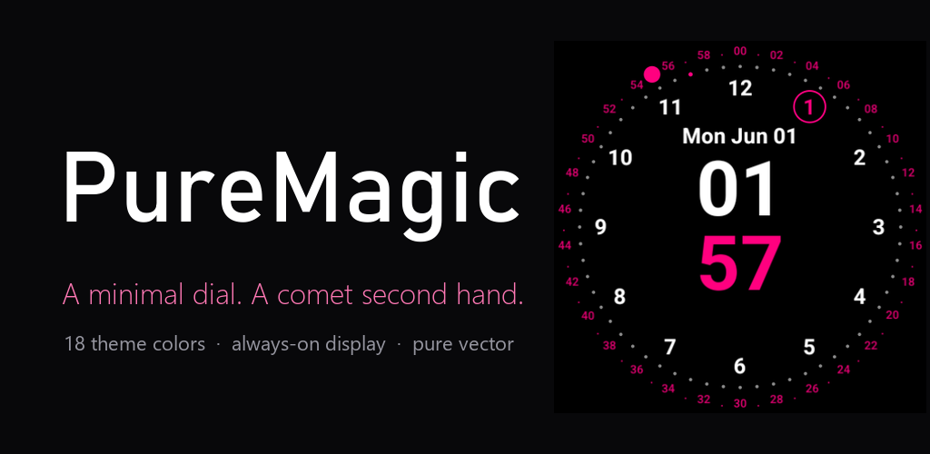 PureMagic watch face feature graphic