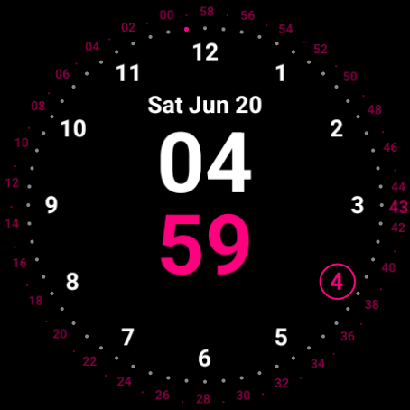 PureMagic Rotating Dial seconds style in pink